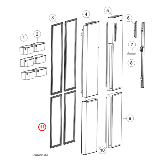 H0060842451A Haier Fridge Door Seal Left Or Right Hand