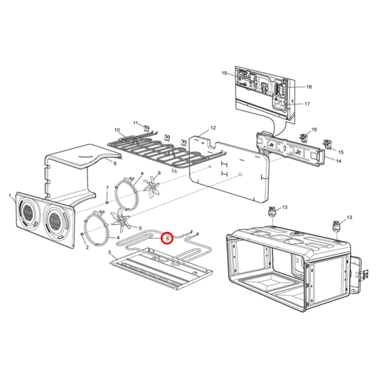 140124238027 Electrolux, Westinghouse Oven Bottom Heating Element 1800W - A12423802