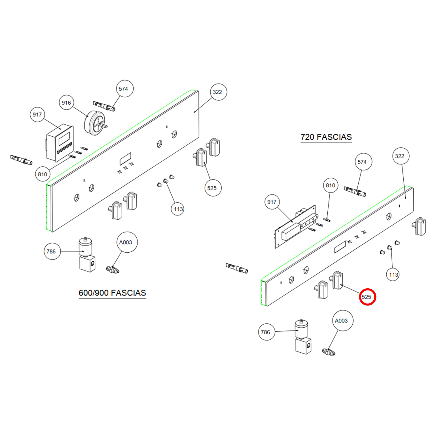 083240902 Belling Oven Oven Cooktop Knob Black & Chrome - 083000902