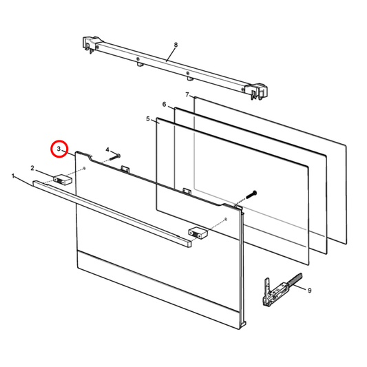140173324033 Westinghouse Oven Door Outer Glass -  A17332403