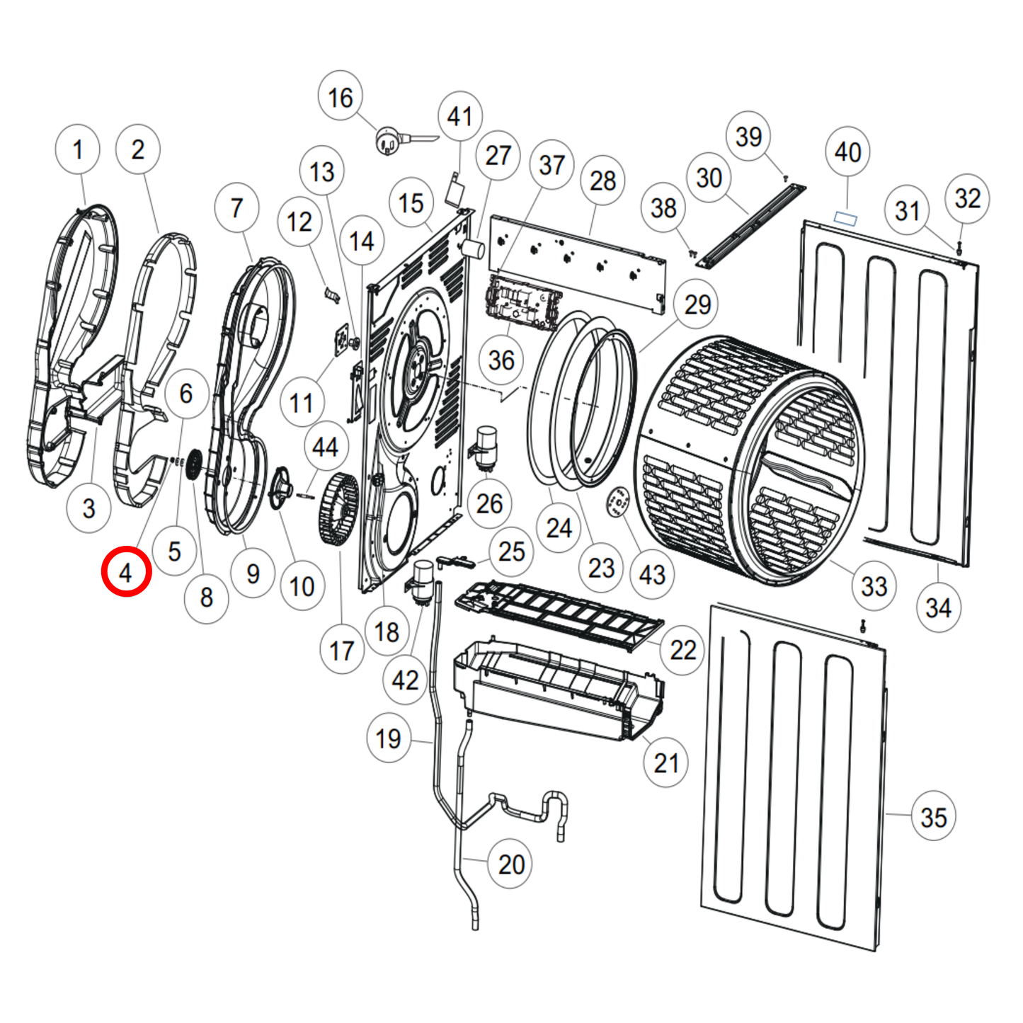 H00330818001A Fisher & Paykel, Haier Dryer Nut