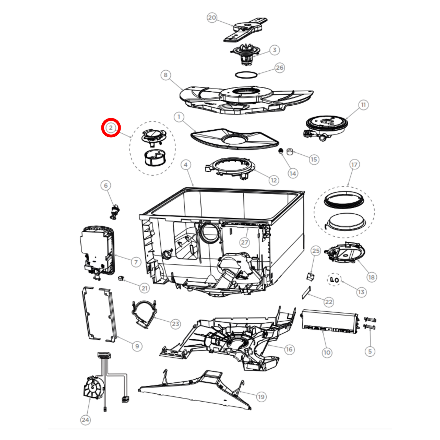 510921 Fisher & Paykel Dishwasher Drain Micro Filter Kit