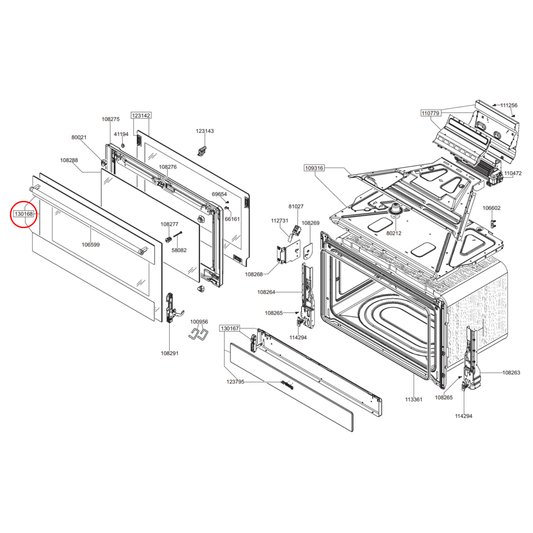 682534894 Smeg Oven Outer Door Glass