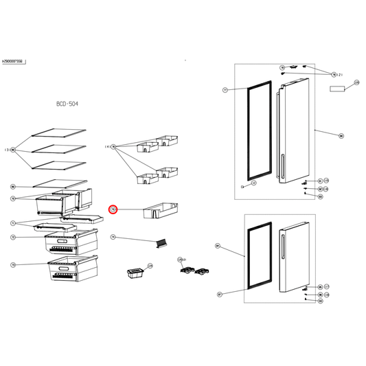 K2265357 Hisense Fridge Lower Shelf