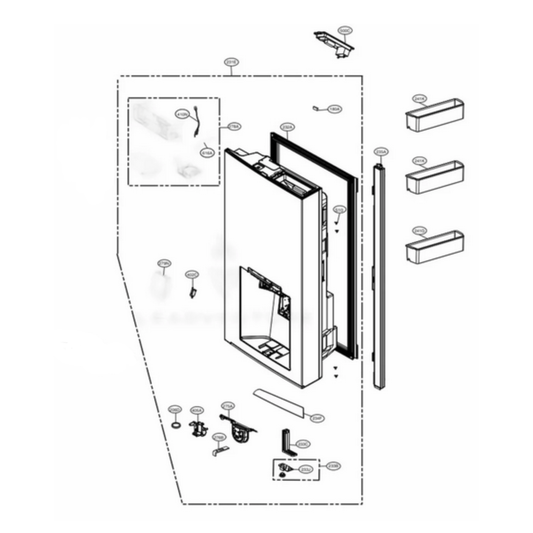 ADD75075829 LG Fridge Door Foam Assembly