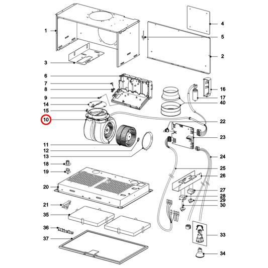 12465520 Miele Rangehood Fan Motor - 11915010
