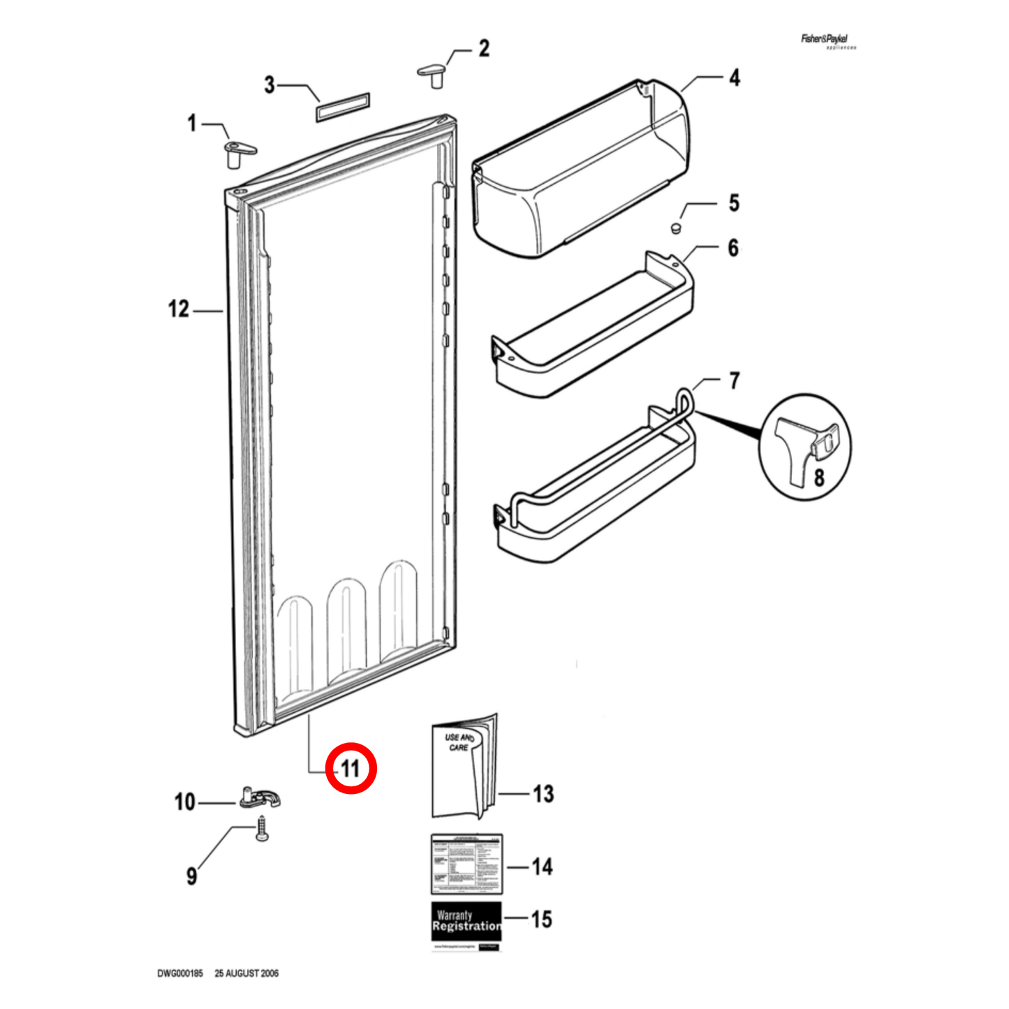 818940P Fisher & Paykel Fridge Door Seal