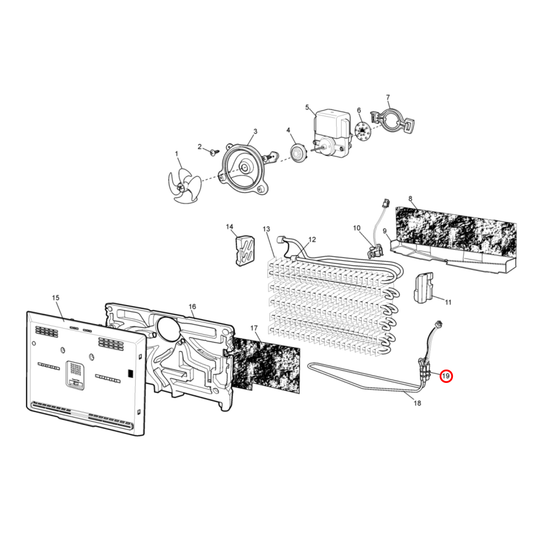 140012574020 Kelvinator, Westinghouse Fridge Freezer Defrost Sensor Harness - A01257402