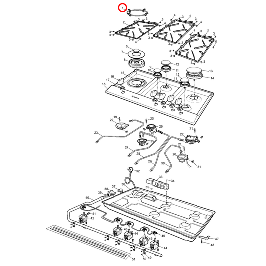 3054301001 Westinghouse Cooktop Wok Trivet - 305430100