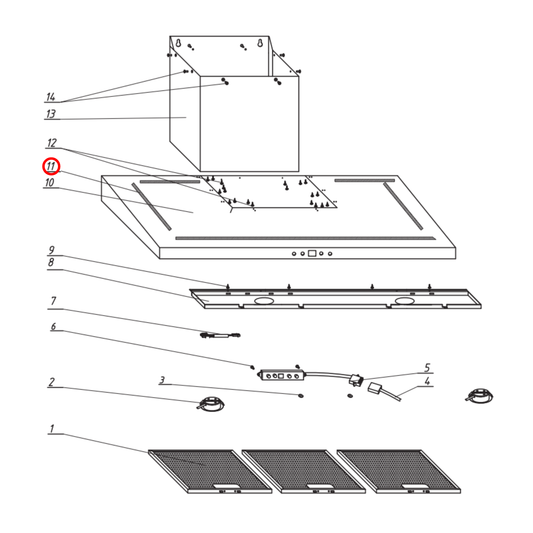 91034002 Technika Rangehood Foam Tape - 60100200013