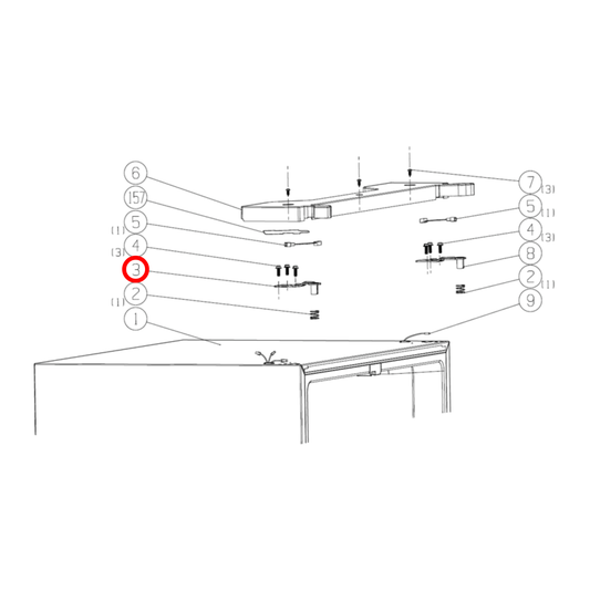K1539141 Hisense Fridge Door Upper Left Hinge