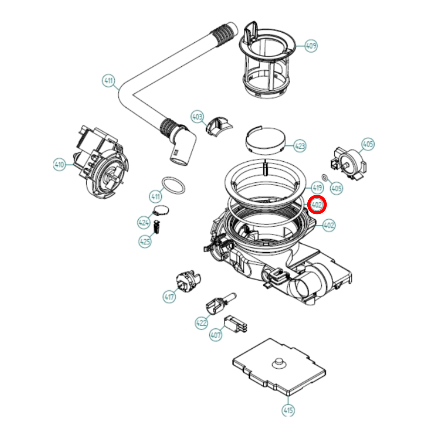 800466 Asko Dishwasher O Ring Seal