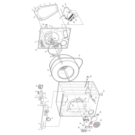 8581333763018 Electrolux, Simpson Dryer Exhaust Cover - 4055679205, 1333763017, 0028306001