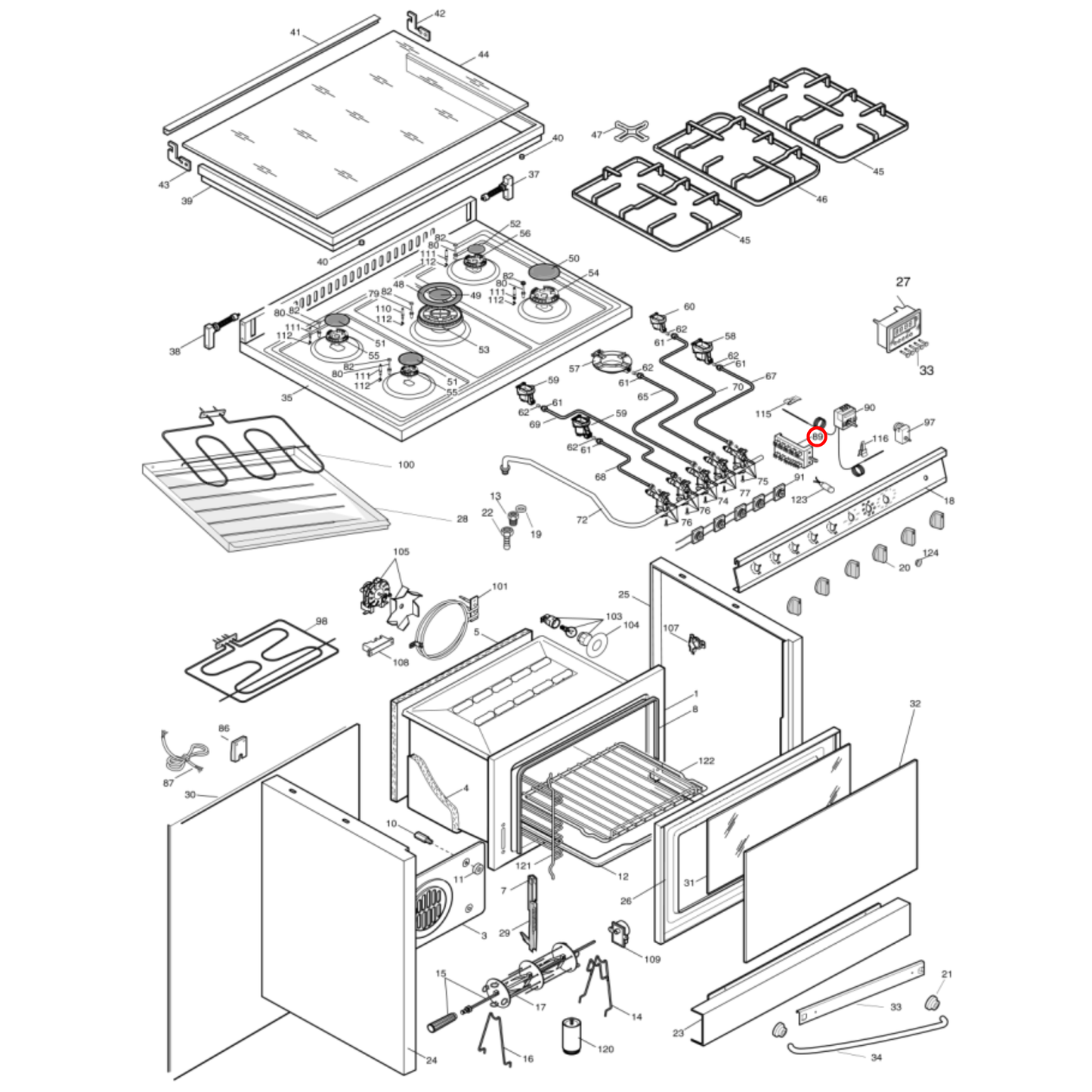 C00074281 Ariston Oven Selector Switch - 482000027293