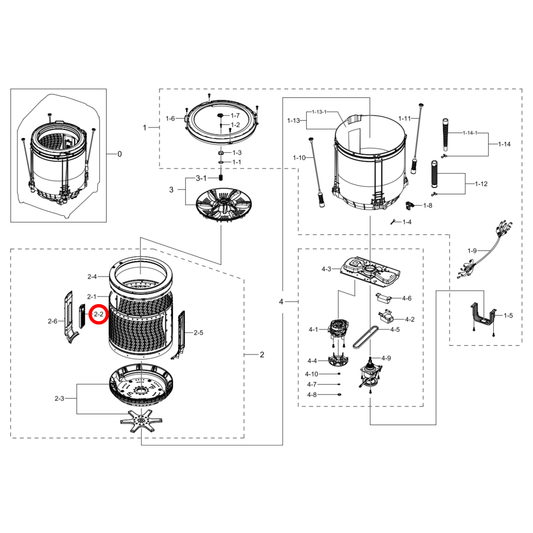 DC97-12773C Samsung Top Load Washing Machine Magic Filter