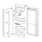 50291893001 Electrolux, Westinghouse Fridge Dairy Door Cover - 1445703