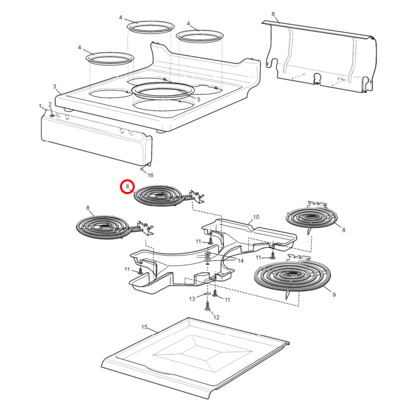 140101085011 Oven Stove Hot Plate 1500W 145MM - 0122004509, A10108501