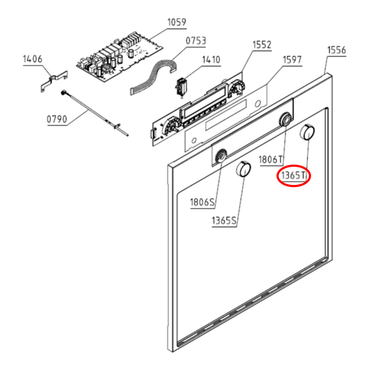908707 Asko Cooktop Knob MAT9005 - 890862