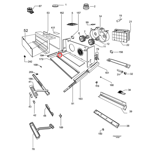 4055344149 AEG Rangehood Mesh Filter - 50268370009