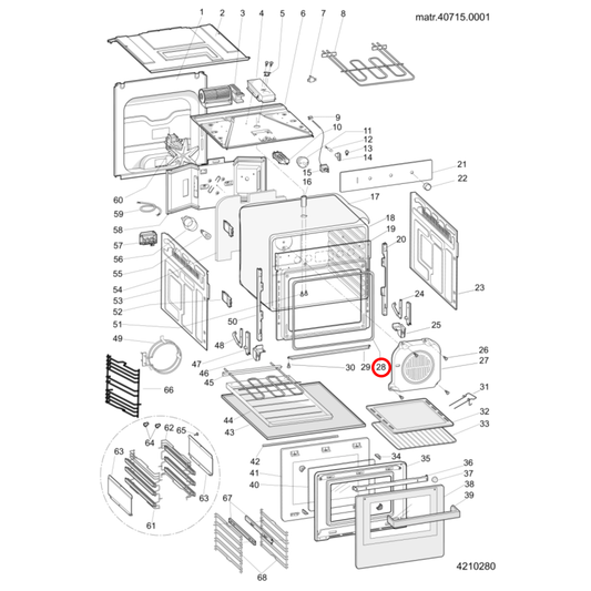 C00111687 Ariston Oven Door Seal - 482000022818