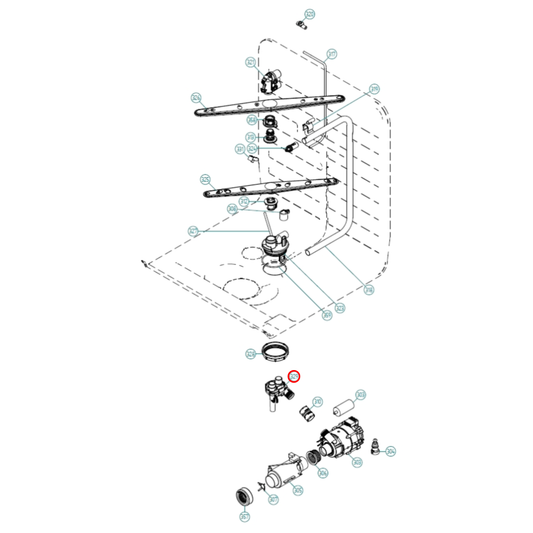 700366 Asko Dishwasher Intermediate Circulation Pump