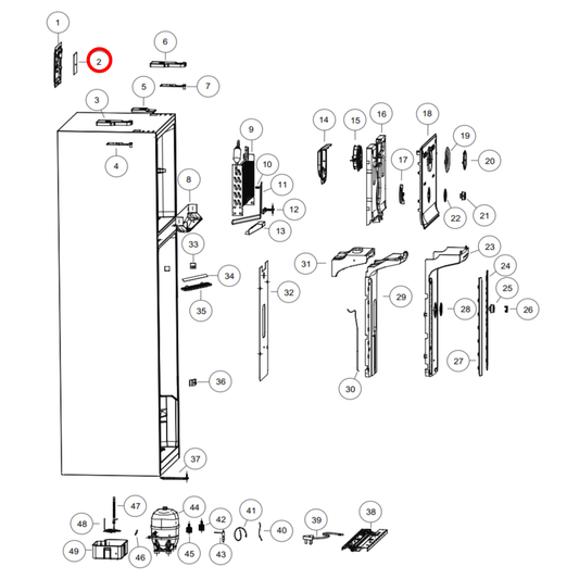 HR05X01372 Haier Fridge Control PCB Board Control Module 4 Pin W19-80