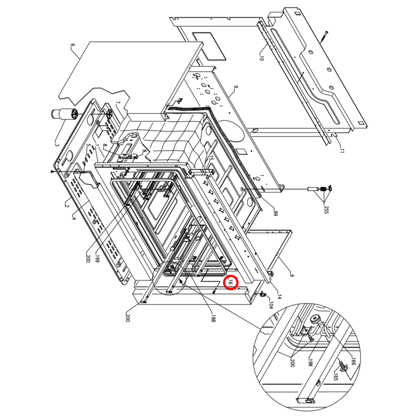 03170190 Lofra Oven Door Seal - SE247
