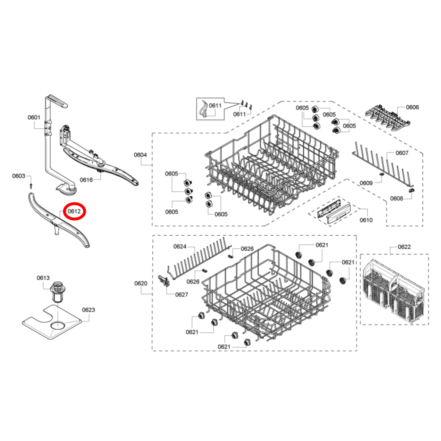 00448806 Bosch Dishwasher Lower Spray Arm