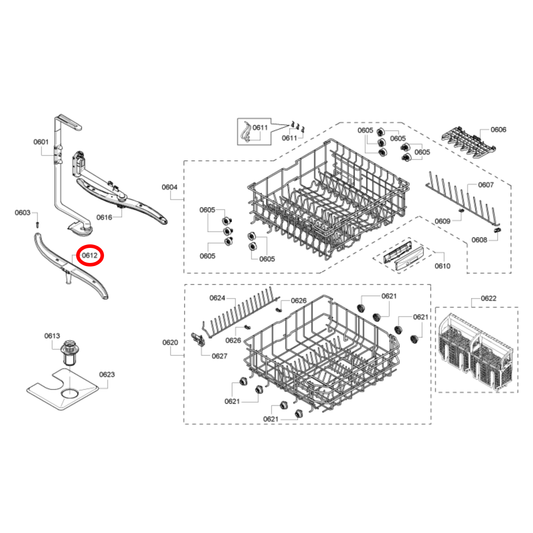 00448806 Bosch Dishwasher Lower Spray Arm