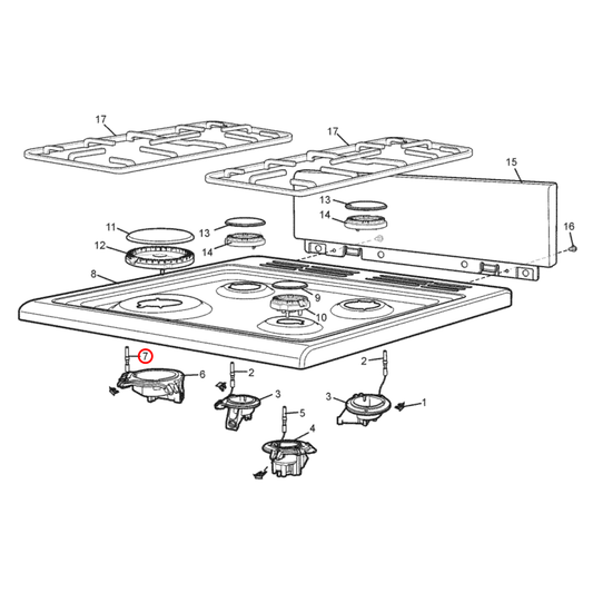 8583570698040 Chef, Electrolux, Westinghouse Cooktop Stove Spark Plug Igniter Lead 600MM - 357069804