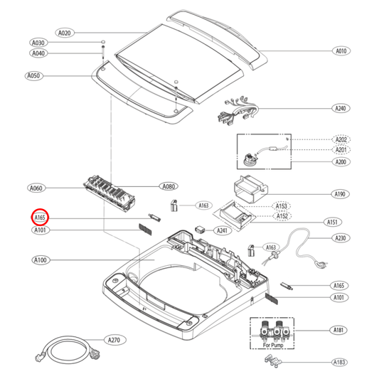 ACV73730204 LG Washing Machine Lid Hinge Damper Pair