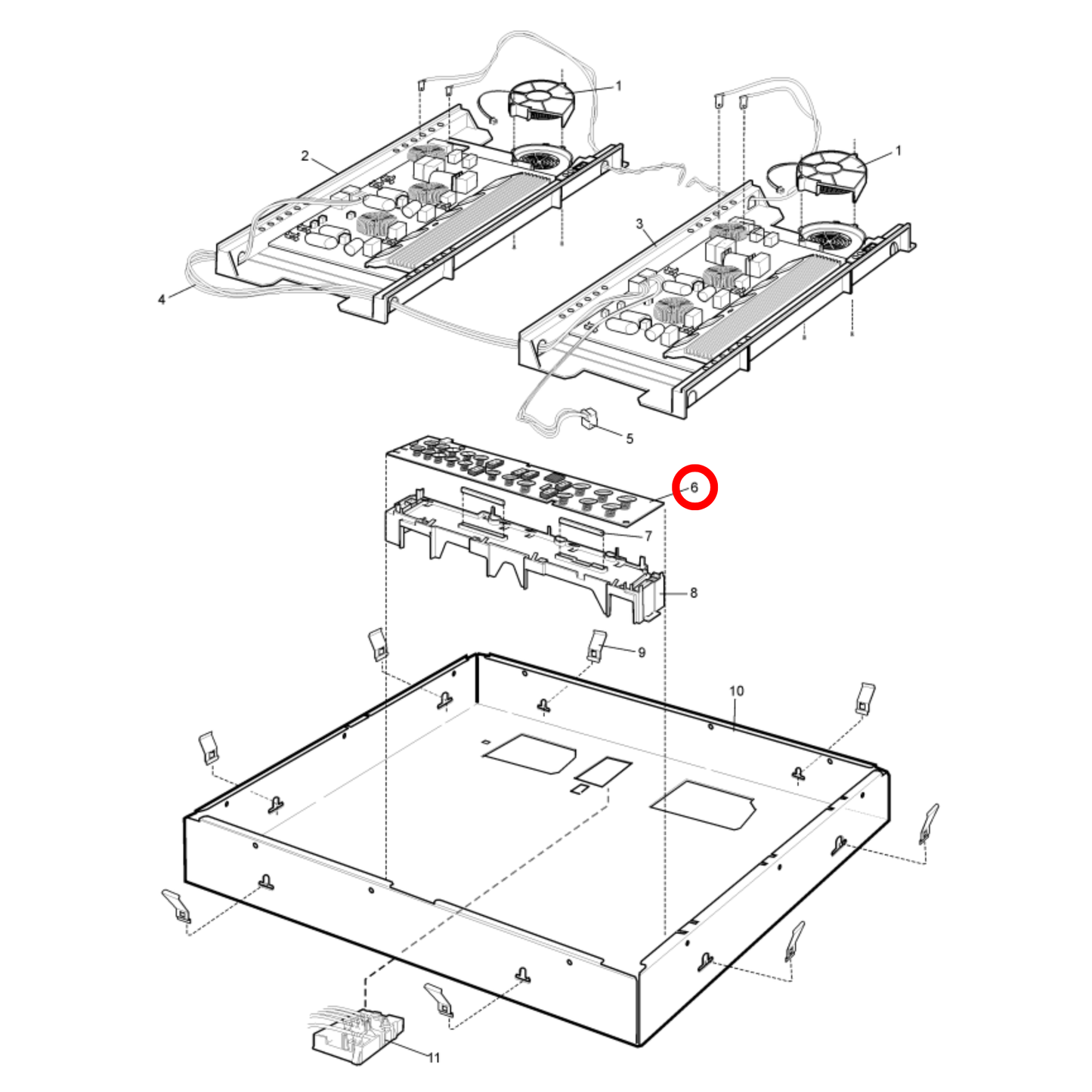 3055328052 Westinghouse Cooktop Board User Interface Assembly - 305532805