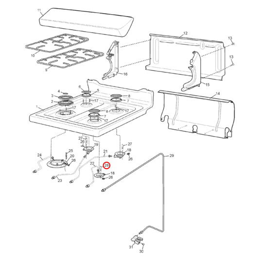 8583570698065 Chef, Westinghouse Cooktop Stove Spark Plug Igniter Lead 900MM - 357069806