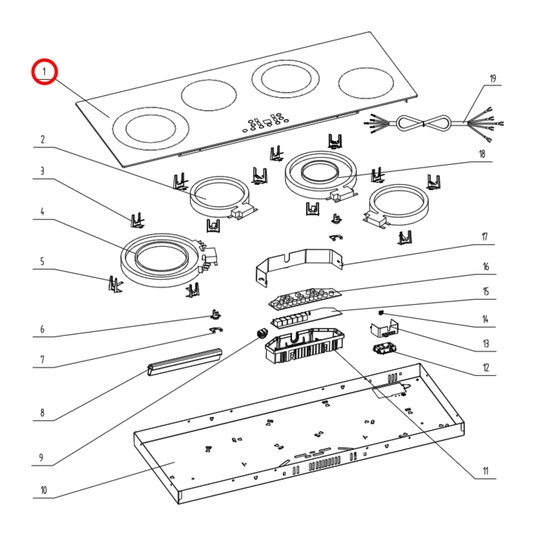 202010177 Arc Cooktop Ceramic Glass