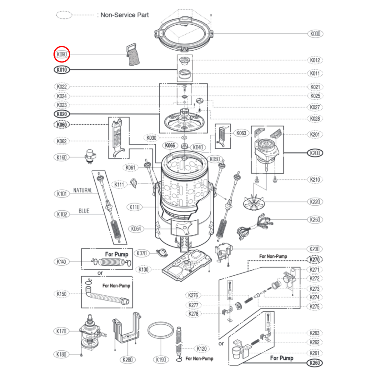 5231EY2002A LG Washing Machine Filter - 5231EN2001A