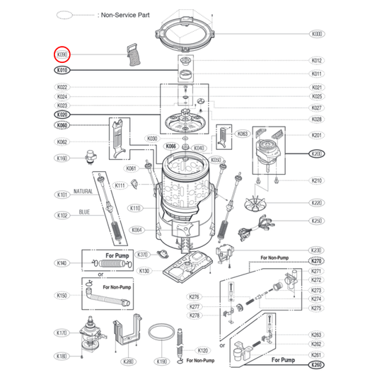 5231EY2002A LG Washing Machine Filter - 5231EN2001A