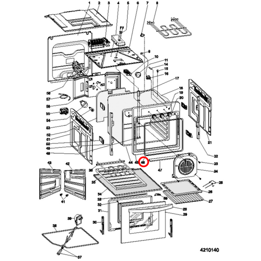 C00081579 Ariston Oven Door Seal 400Mm X 300Mm
