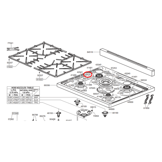 948650244 Smeg Oven Stove Thermocouple 650Mm - SE145, 948650127