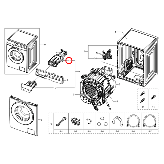 DC97-22247L Samsung Washing Machine Dispenser Housing Assembly - DC97-22247Q