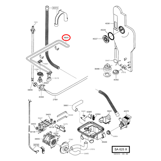 806890373 Smeg Dishwasher Heating Element - 806890358