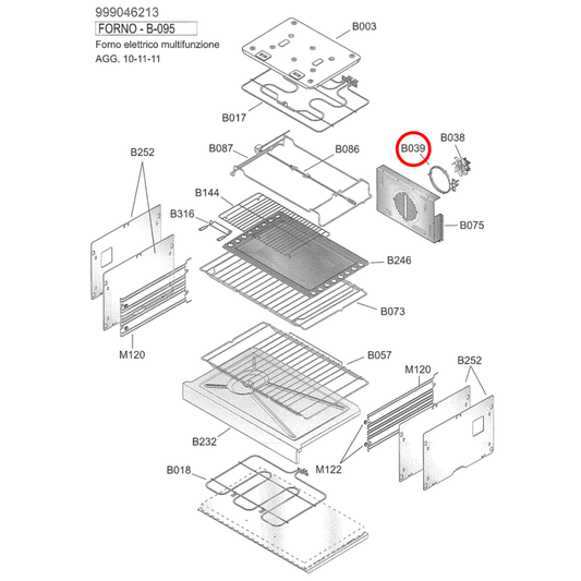 524022600 Technika Oven Fan Forced Element 3000W