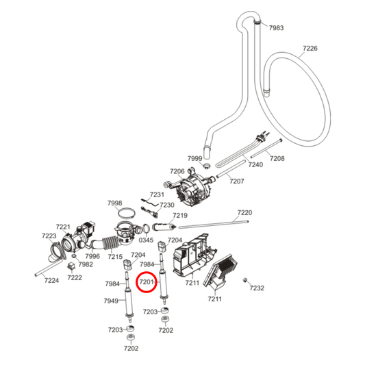 415388 Asko Washing Machine Shock Absorber