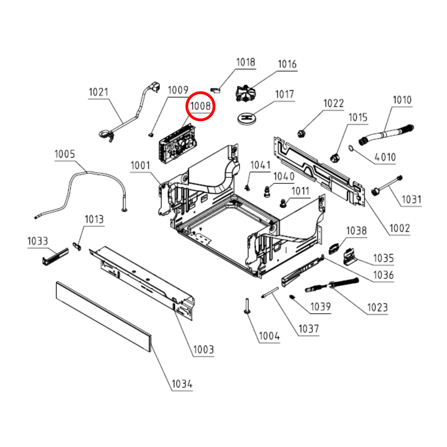 800245 Asko Dishwasher PCB Control Unit C
