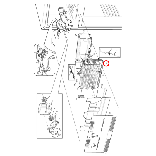 4055724282 Electrolux, Westinghouse Fridge Defrost Double Heating Element 350W 440MM - 1441000
