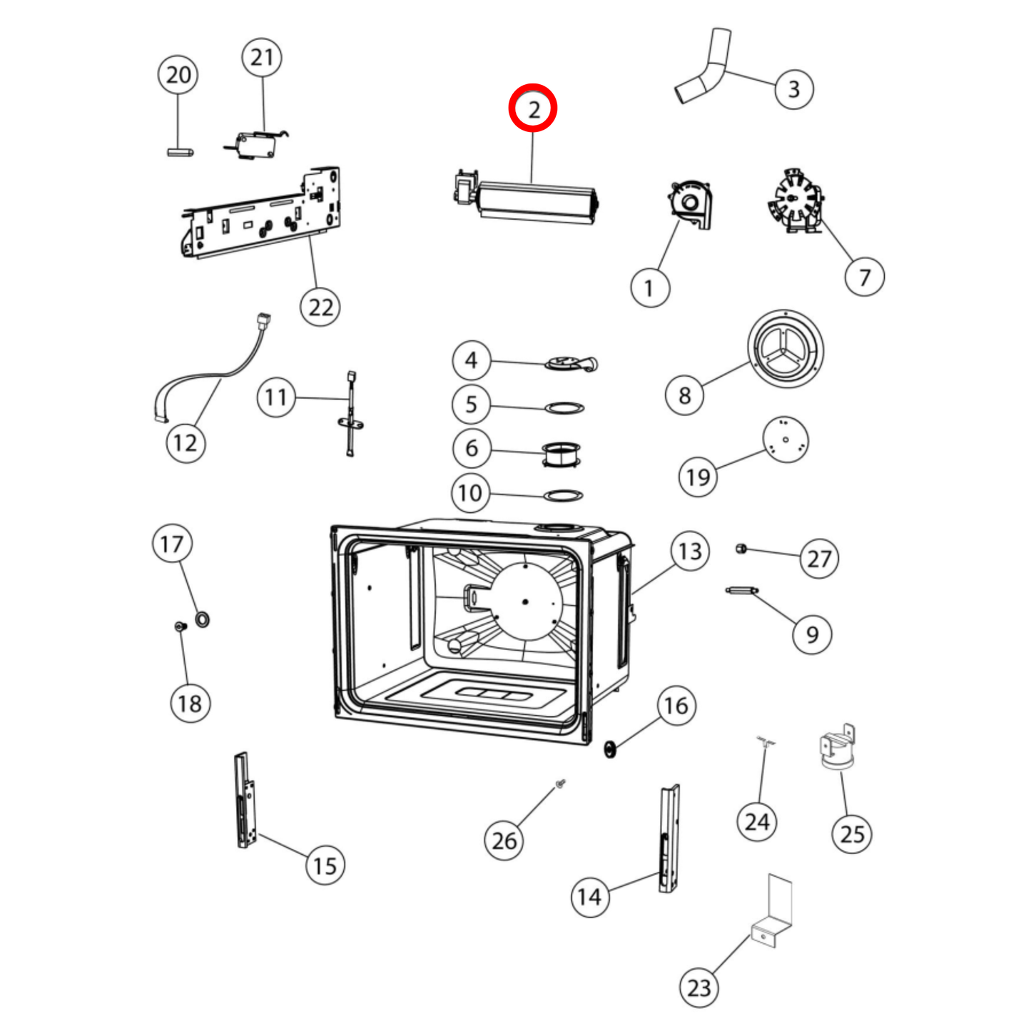546475P Delonghi, Fisher & Paykel Oven Cooling Fan Kit - 079025