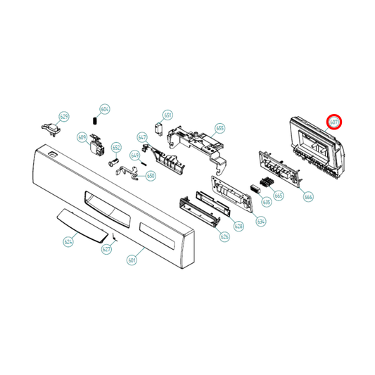 445806 Asko Dishwasher PCB Control Unit Assembly