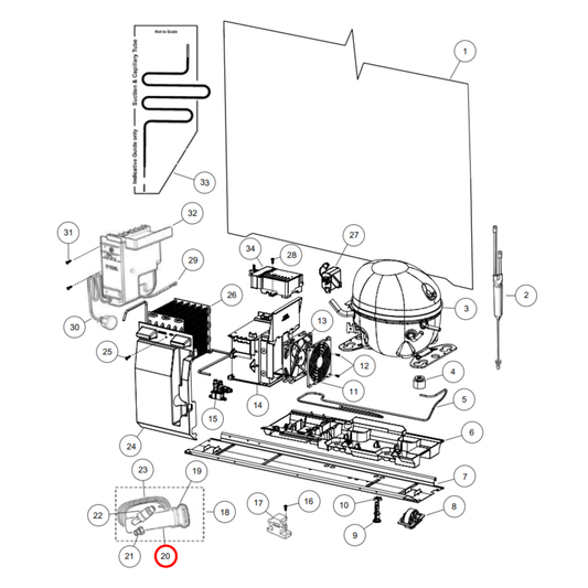 862285 Fisher & Paykel Fridge Water Filter - 836848