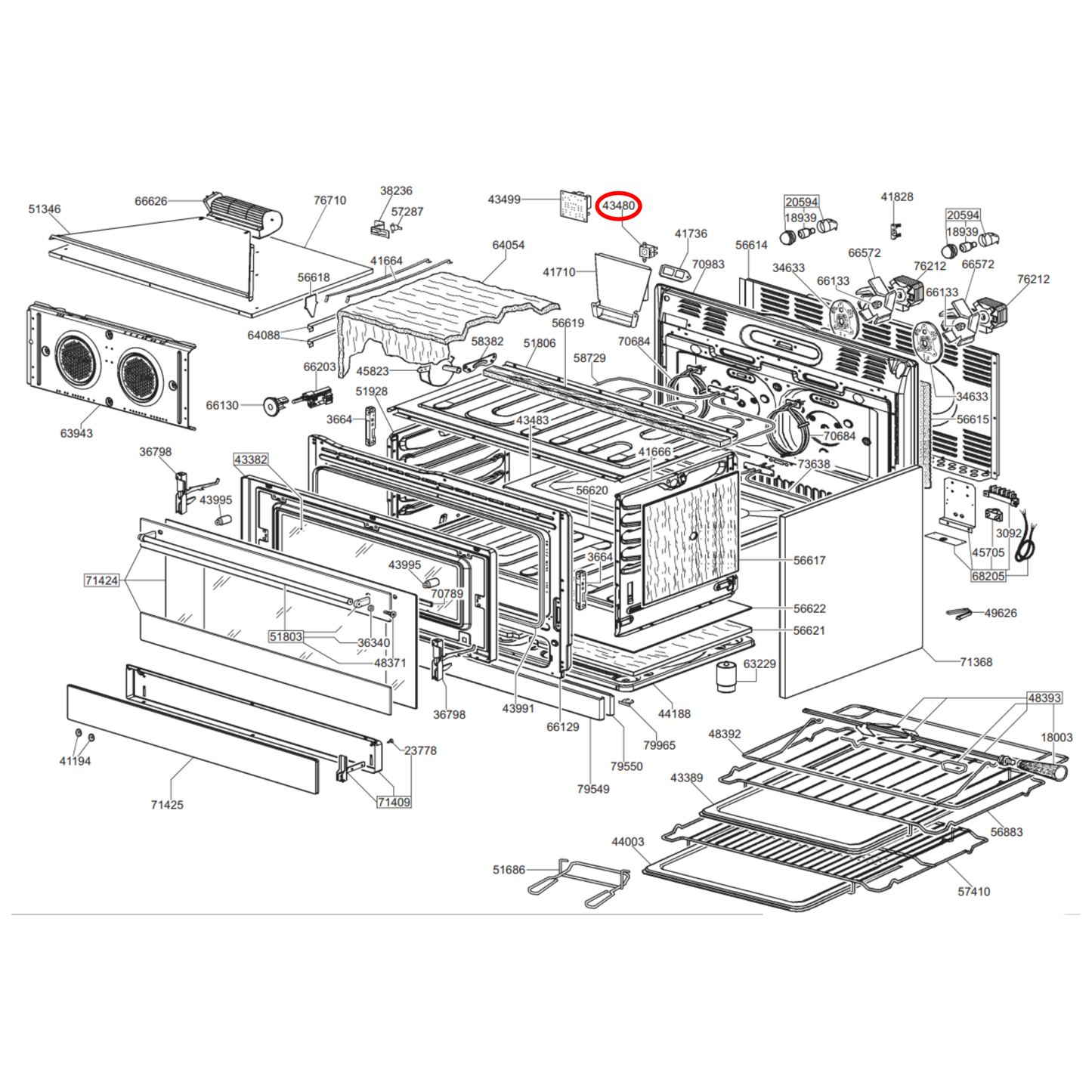 818730640 Omega, Smeg Oven Over Temperature Cut Out 180C