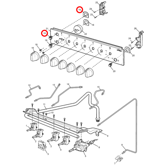 85806091004018 Chef, Westinghouse Oven Toggle Switch Kit - 0609100401