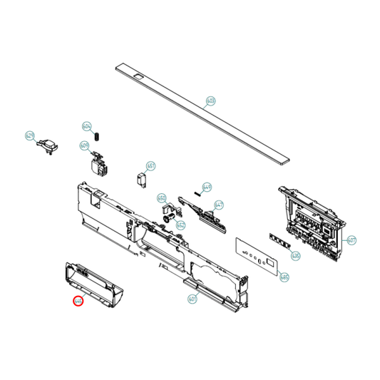 700549 Asko Dishwasher Door Handle